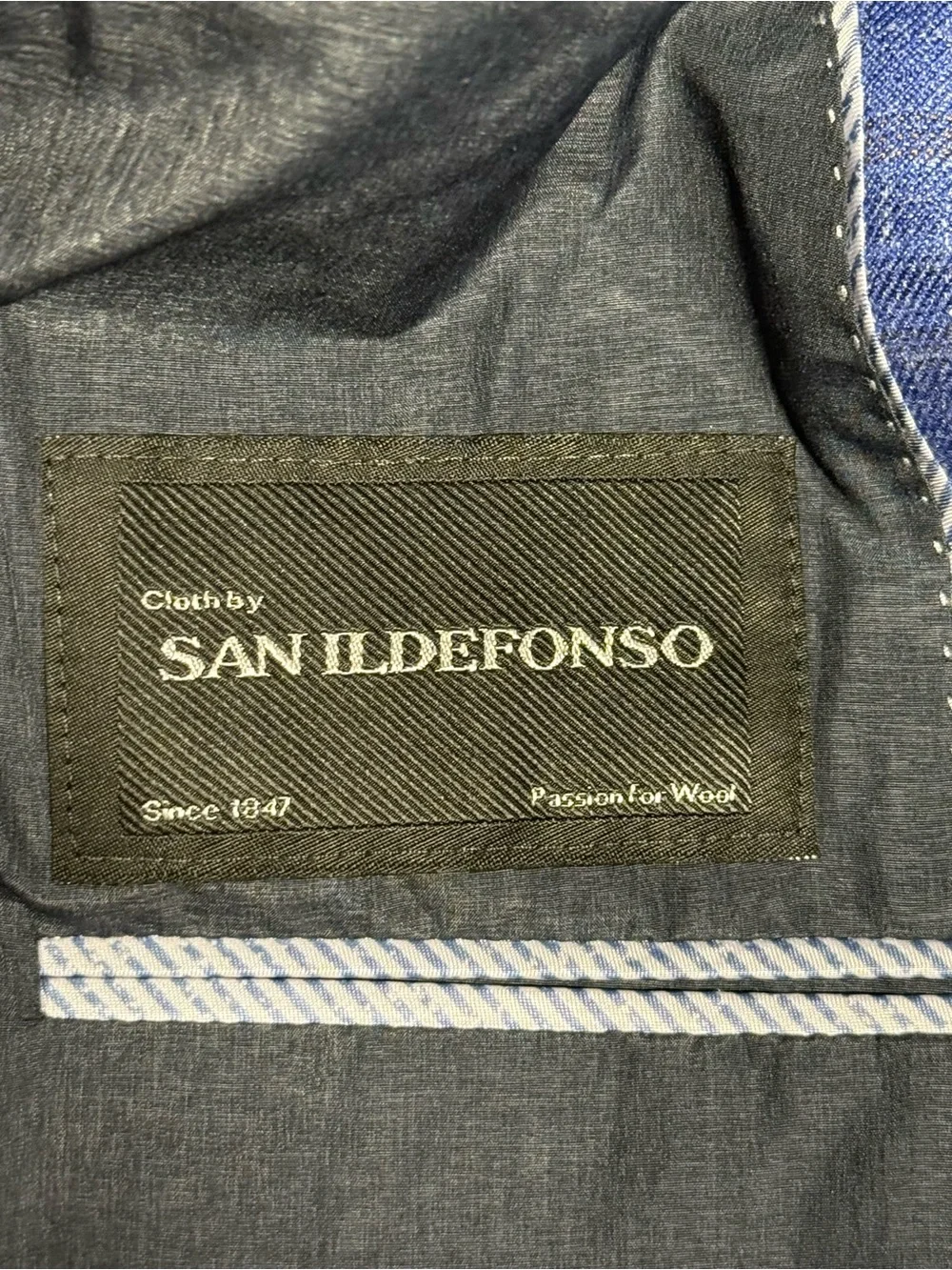 Joseph Abboud Blazer 44S Blue Plaid Wool Silk Linen Sport Coat Business Preppy